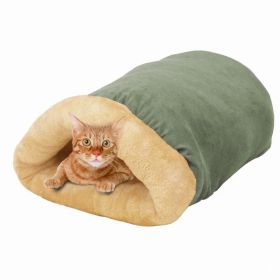 GOOPAWS 4 in 1 Self Warming Burrow Cat Bed, Pet Hideway Sleeping Cuddle Cave (Pack of 1)